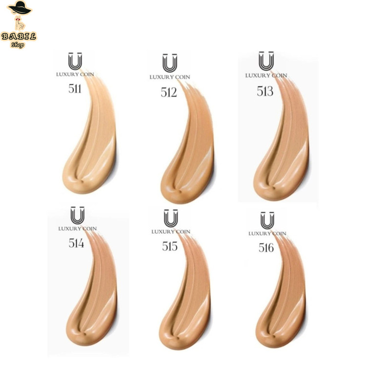 نمونه رنگ کرم پودر لاکچری کوین اصل مدل شیشه ای