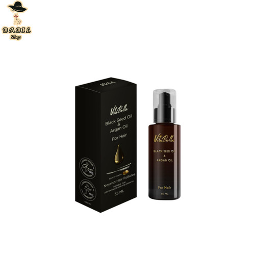 خرید آنلاین روغن مو سیاه دانه و آرگان برند ویتابلا 35 میل
