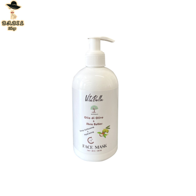 خرید اینترنتی ماسک صورت روغن زیتون و شی باتر ویتابلا ۳۰۰ میل از بابیل شاپ