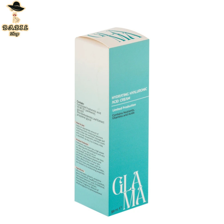 بهترین کرم آبرسان صورت گلاما مدل Hyaluronic Acidدر دسته ی آبرسان ها