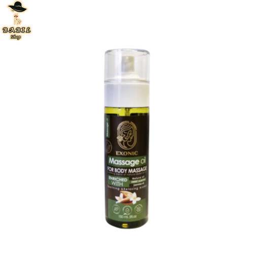 خرید اقساطی روغن ماساژ بدن اکسونیک حاوی روغن بادام شیرین و روغن یاس اصل از بابیل شاپ
