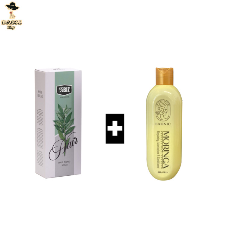پک تقویت کننده و ضد ریزش مو دکتر بیز شامل تونیک هیر فرند و شامپو مورینگا